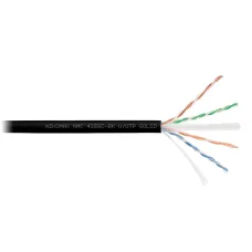 Витая пара U/UTP 4 пары Кат 6a solid BC AWG23 (0.57мм) IN LSZH нг(А)-HF черный 500м