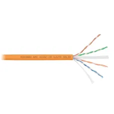 Витая пара U/UTP 4 пары Кат 6a solid BC AWG23 (0.57мм) IN LSZH нг(А)-HF оранжевый 500м