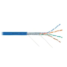 Витая пара F/UTP 4 пары Кат 5e solid BC AWG24 (0.51мм) IN LSZH нг(А)-HF синий 305м