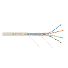 Витая пара F/UTP 4 пары Кат 5e solid BC AWG24 (0.51мм) IN нг(А)-LSLTx светло-серый 305м