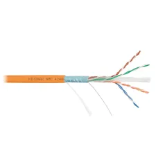 Витая пара F/UTP 4 пары Кат 6 solid BC AWG23 (0.55мм) IN LSZH нг(А)-HF оранжевый 305м