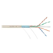 Витая пара F/UTP 4 пары Кат 6 solid BC AWG23 (0.55мм) IN нг(А)-LSLTx светло-серый 305м