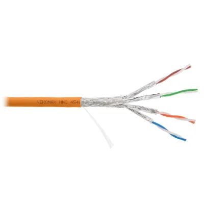 Витая пара S/FTP 4 пары Кат 6 solid BC AWG23 (0.55мм) IN LSZH нг(А)-HF оранжевый 305м