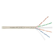 Витая пара U/UTP 4 пары Кат 6 solid BC AWG23 (0.57мм) IN нг(А)-LSLTx светло-серый 305м