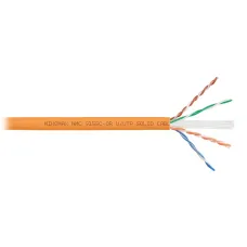 Витая пара U/UTP 4 пары Кат 6a solid BC AWG23 (0.57мм) IN LSZH нг(А)-HF оранжевый 500м