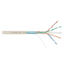 Витая пара F/UTP 4 пары Кат 6 solid BC AWG23 (0.57мм) IN нг(А)-LSLTx светло-серый 305м