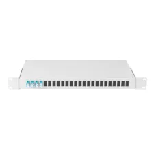 Оптический кросс 19'' Essential Line, 1U, укомплектованный на 8 портов LC/UPC (4 двойных LC/UPC адаптера), SM 9/125 OS2, стальной, серый, в комплекте: адаптеры, монт