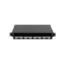 Оптический кросс NIKOMAX 19'' Premium Line 1U до 48 SC (24 Duplex SC адаптера) порта или 96 LC (24 Quadro LC адаптера) портов выдвижной со съёмной полкой черный