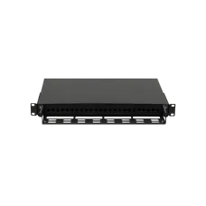 Оптический кросс NIKOMAX 19'' Premium Line 1U до 24 FC порта или 24 ST порта выдвижной со съёмной полкой черный