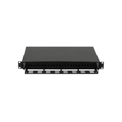 Оптический кросс NIKOMAX 19'' Premium Line 1U до 24 FC порта или 24 ST порта выдвижной со съёмной полкой черный