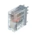 "Миниатюрное промежуточное реле NNC69K(TLX)-2Z-24VDC с 2 перекидными контактами 24В DC, кнопкой ""тест"", индикатором и защитным диодом"
