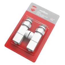 Набор дизайн-вентилей Royal Thermo CUBE, осевой (белый) 1/2'
