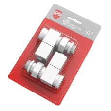 Набор дизайн-вентилей Royal Thermo CUBE, прямой (белый) 1/2'