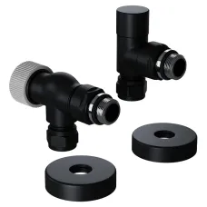Набор термостатический осевой Royal Thermo Design Pro 15мм М30х1,5 (Черный)