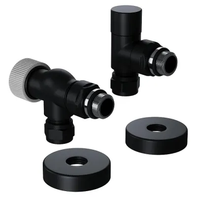 Набор термостатический осевой Royal Thermo Design Pro 15мм М30х1,5 (Черный)