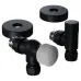 Набор термостатический осевой Royal Thermo Design Pro 15мм М30х1,5 (Черный)
