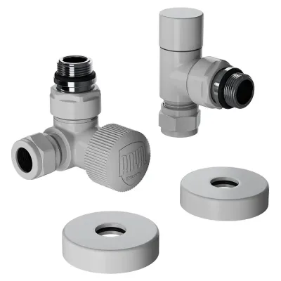 Набор термостатический трехосевой Royal Thermo Design Pro 15мм М30х1,5 (Белый)