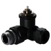 Набор термостатический трехосевой Royal Thermo Design Pro 15мм М30х1,5 (Черный)