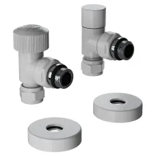 Набор термостатический угловой Royal Thermo Design Pro 15мм М30х1,5 (Белый)
