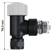 Набор термостатический угловой Royal Thermo Design Pro 15мм М30х1,5 (Черный)