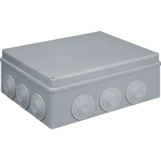 Коробка NSS-DB-240-190-90-12-GR распаячная открытого монтажа с мембранами 240х190х90