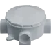 Коробка NSS-DB-70-35-WH распаячная открытого монтажа трехрожковая белая d70x35