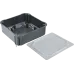 Коробка NSS-DB-HW-115-115-45-BL распаячная скрытого монтажа с мет. лапками и крышкой черная 115х115х45