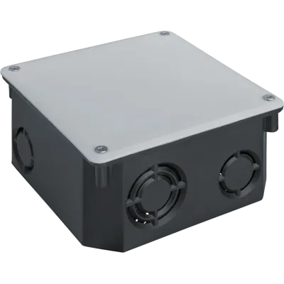 Коробка NSS-DB-SW-100-100-50-BL распаячная скрытого монтажа с крышкой черная 100х100х50