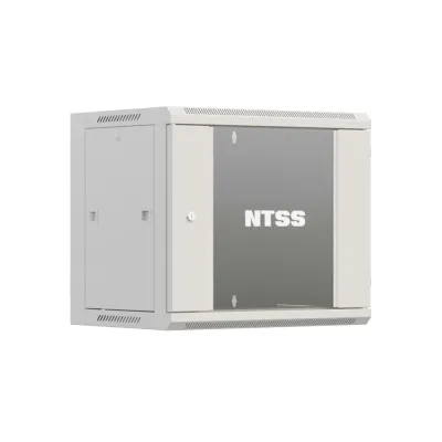 Шкаф настенный телекоммуникационный W 12U 600х450х635мм, 2 профиля 19, дверь стеклянная, боковые стенки съемные, задняя стенка, разобранный, серый R