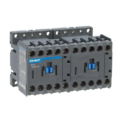 Контактор реверсивный NXC-12M10/N 3P 12А 1НО катушка 220В AC 50/60Гц