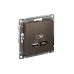 РОЗЕТКА USB ATLASDESIGN A+С, 5В/2,4А, 2х5В/1,2А, механизм, МОККО