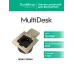 Лючок MultiDeS с розеткой 2К+З 16А/250В IP44 с монтажной коробкой для стены фальшпола стола Никель тип MDK21