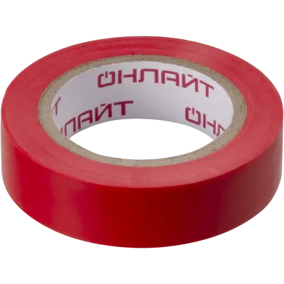 Изолента ОНЛАЙТ 61 878 OIT-B15-10/R ПВХ красная (Китай)