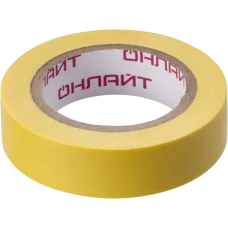 Изолента ОНЛАЙТ 61 879 OIT-B15-10/Y ПВХ желтая (Китай)