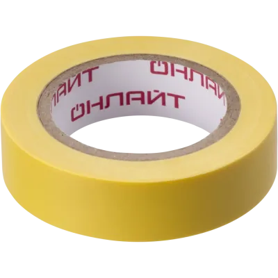 Изолента ОНЛАЙТ 61 879 OIT-B15-10/Y ПВХ желтая (Китай)