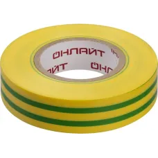 Изолента ОНЛАЙТ 90 601 OIT-B19-20-YG ПВХ желто-зеленая (Китай)
