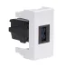USB 3.0 розетка, Viva, белая, 1 мод.