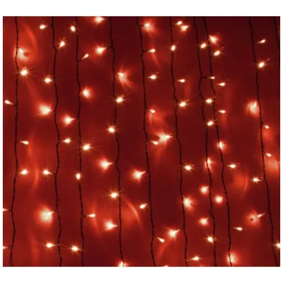 Электрогирлянда Занавес 625 LED 2.5х1.5 м красная