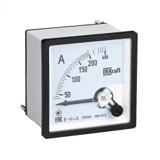 Амперметр аналоговый 200/5А AC 96х96мм КТ 1,5 трансформаторное подключение
