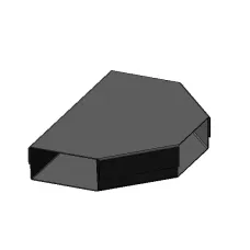 Отвод Т-образный ЛМ60.30-Т УТ1,5 с крышкой оцинкованный лист S0,8