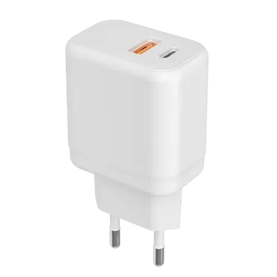 Зарядное устройство сетевое (адаптер к кабелю USB) белый 20 Вт 2 разъема USB-A Type-C ФАZА