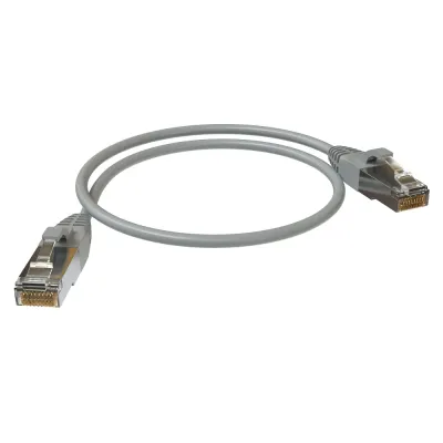 Патч-корд F/UTP, категория 5е, 2xRJ45, экранированный, серый, LSZH, 0.5 м