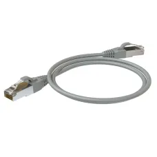 Патч-корд F/UTP, категория 5е, 2xRJ45, экранированный, серый, LSZH, 1 м
