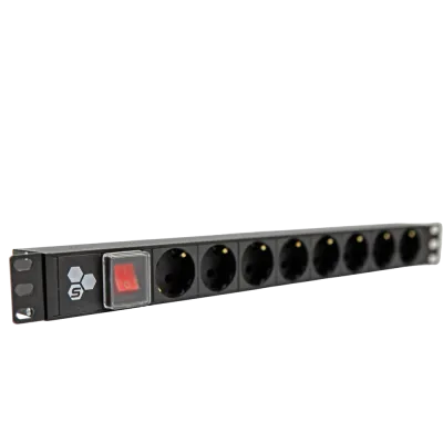 Блок розеток 19' PDU 8 розеток. 10 A. гнездо под  шнур