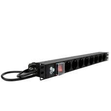 Блок розеток 19 PDU 8 розеток. 16 A. выключатель. шнур 1.8 м