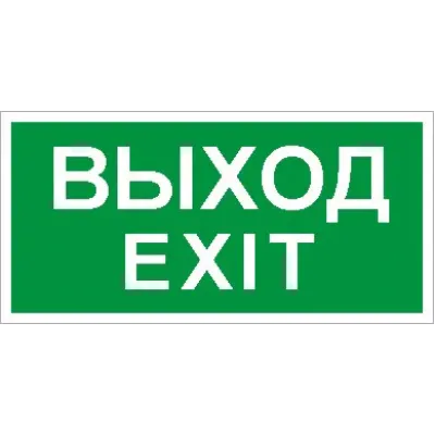 ПЭУ 011 Выход/Exit (335х165) PC-L LYRA