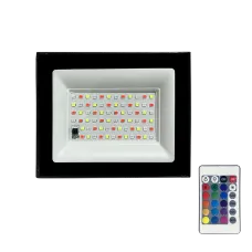 Прожектор светодиодный LED ДО PFL-30W RGB-RC черный IP65