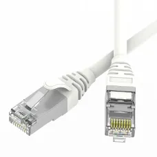 Патч-корд экранированный SLIM CAT6 U/FTP 4х2, 28 AWG, LSZH, белый, 2м