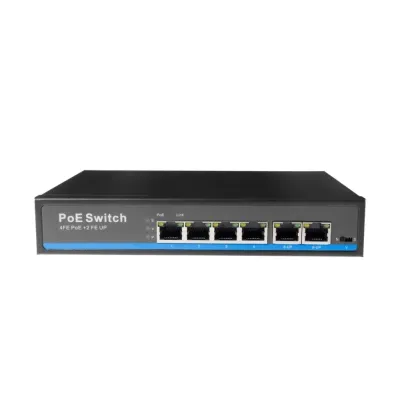 Коммутатор 4*100M+2Uplink*100M 80Вт PoEdog VLAN   250 GF-AC0420PoE