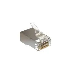 Коннектор RJ-45 под витую пару, категория 5e, экранированный, универсальный (100 шт в упак.)